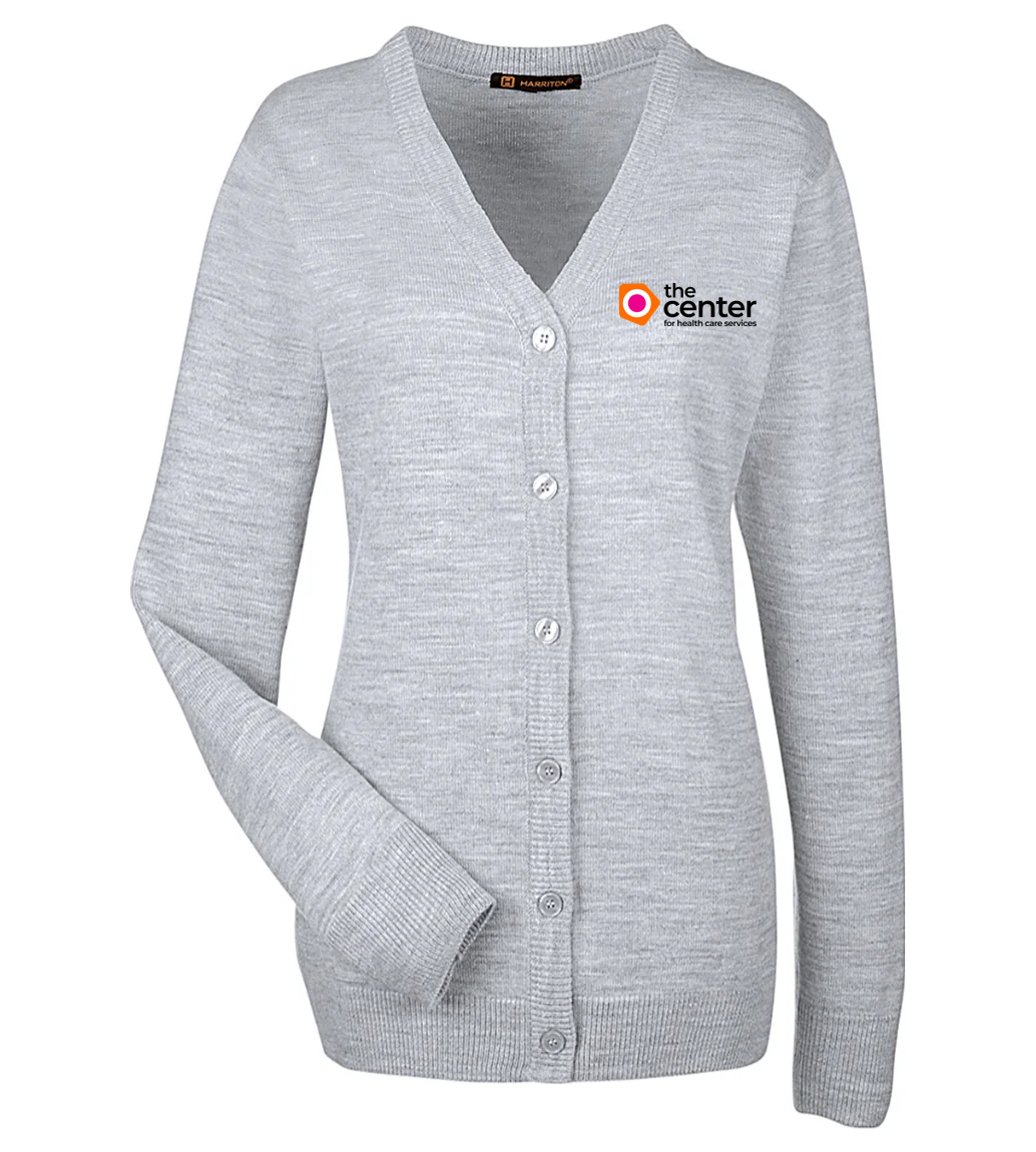 Harriton Ladies Pilbloc V-Neck Button Cardigan Sweater